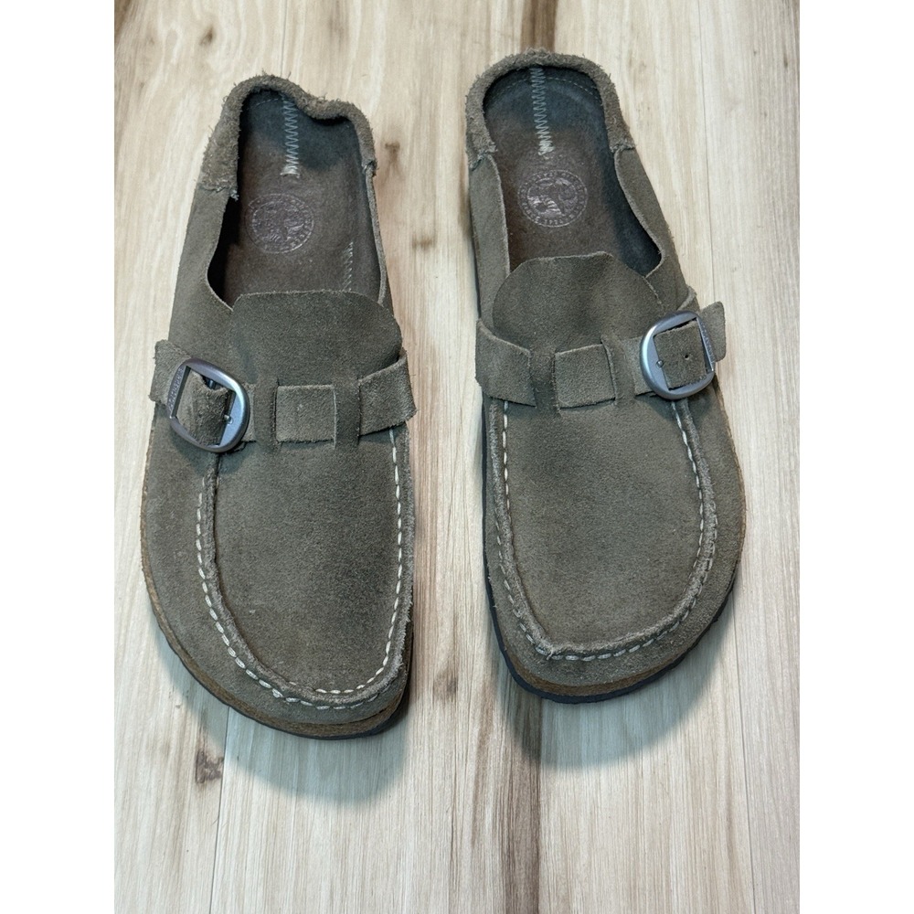 BIRKENSTOCK BUCKLEY CLOG WOMEN'S GRAY TAUPE SUEDE SIZE 38 L7